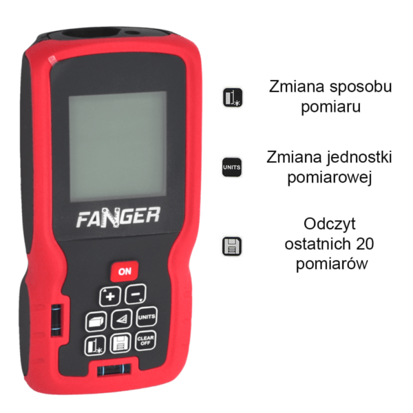 Dalmierz laserowy Fanger LaserPoint Pro 100m + futerał - obrazek 10
