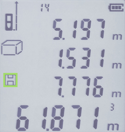 Pamięć pomiarów dalmierz Fanger